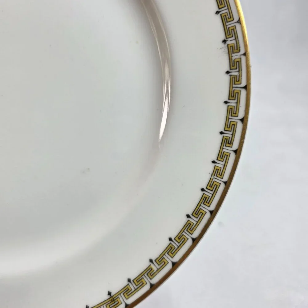 FOUR Haviland Albany Salad Plates Schleiger 107A Yellow & Black Key